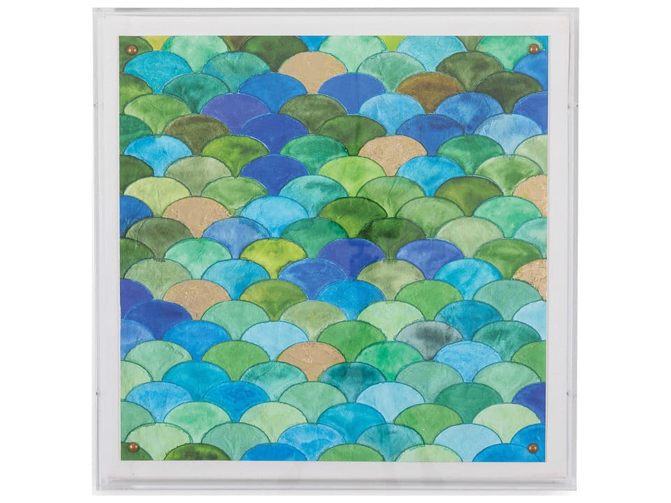 Emerald Isle Giclee Wall Art with Gold Leaf Embellishment