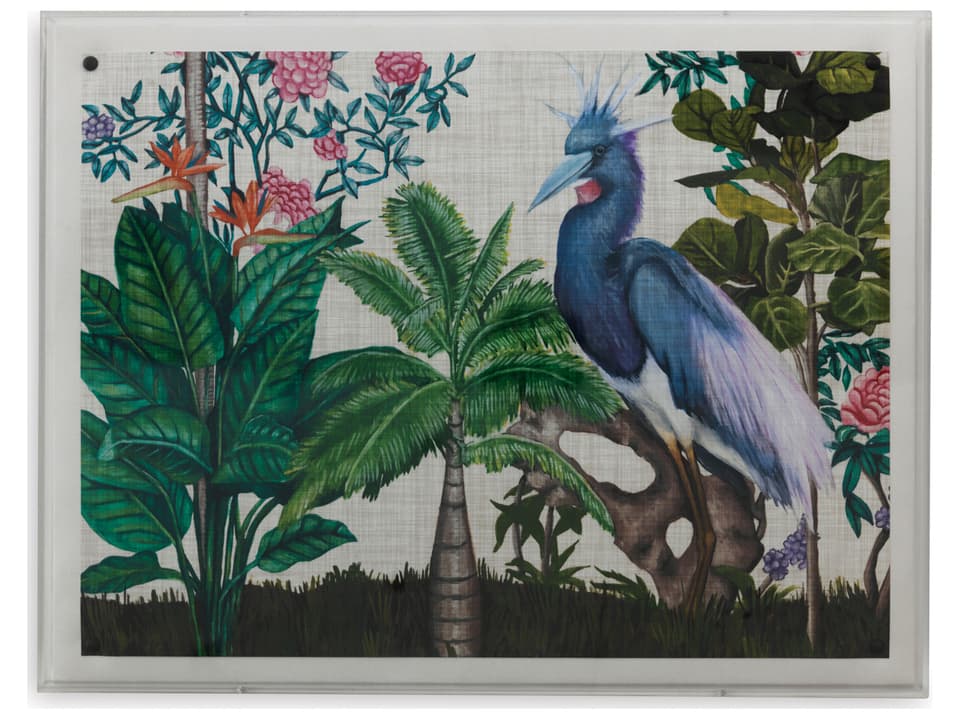 Paradise II Tropical Wall Art Lucite Shadow Box