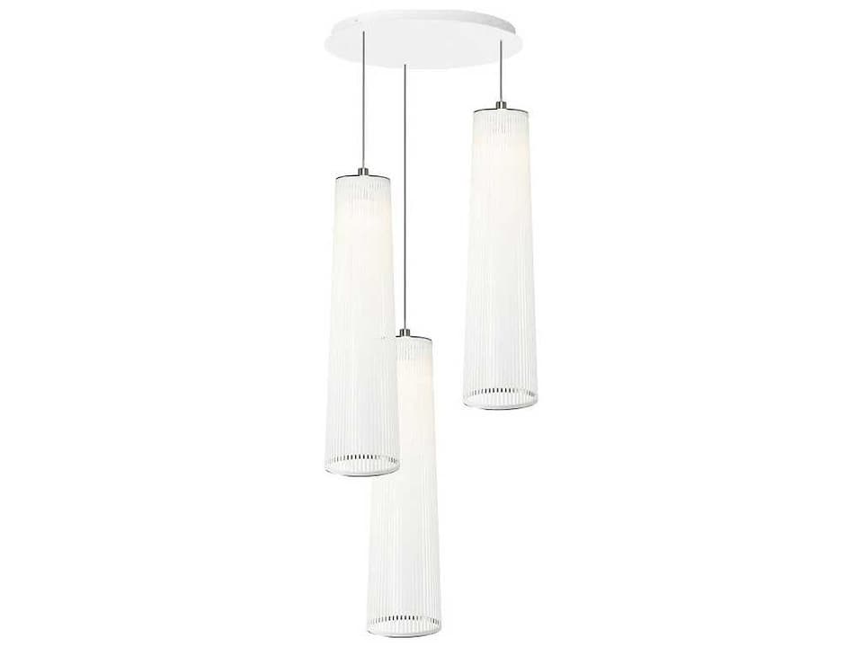 Designs 3-Light Solis Chandelier Modern Polyester Fabric