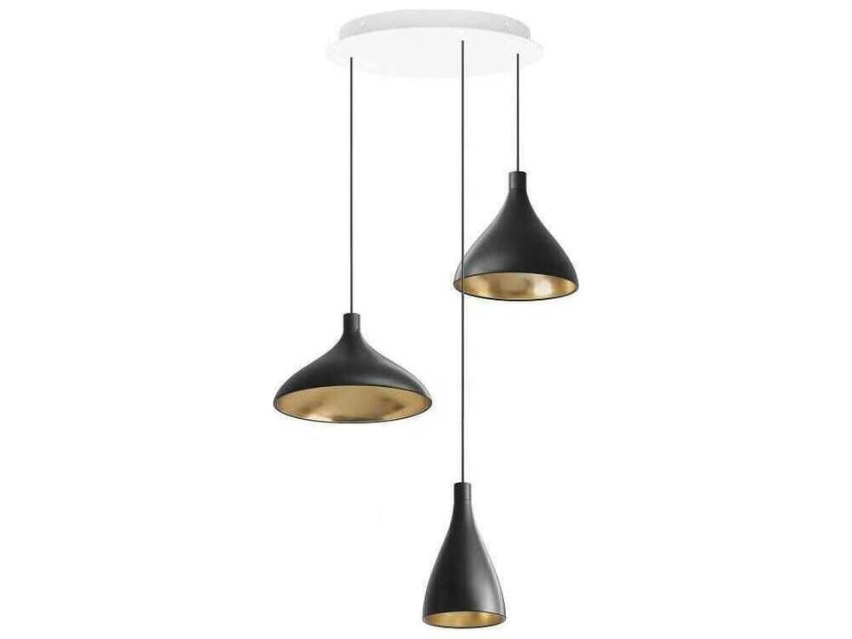 Swell 3-Light Chandelier with Damp Rating