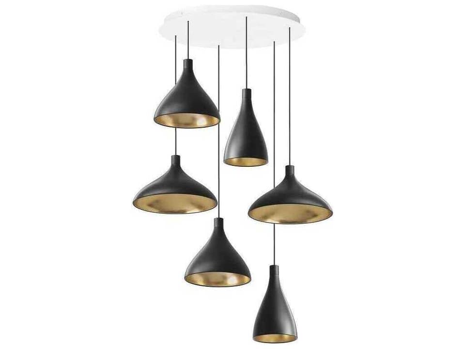 6-Light Swell Chandelier Modular LED Indoor Outdoor