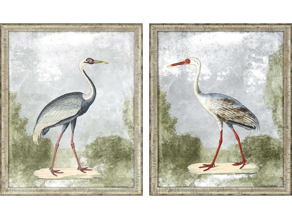 Cranes I Framed Prints Set of Two Modern Wall Art