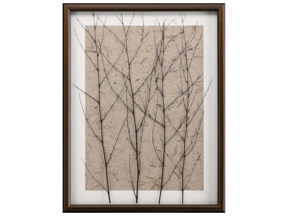 Whispering Forest Shadow Box Wall Art with Dark Bronze Frame