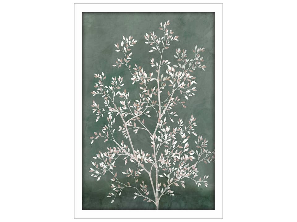 Florals Delicate Tree-I Framed Wall Art with Shadow Box Frame