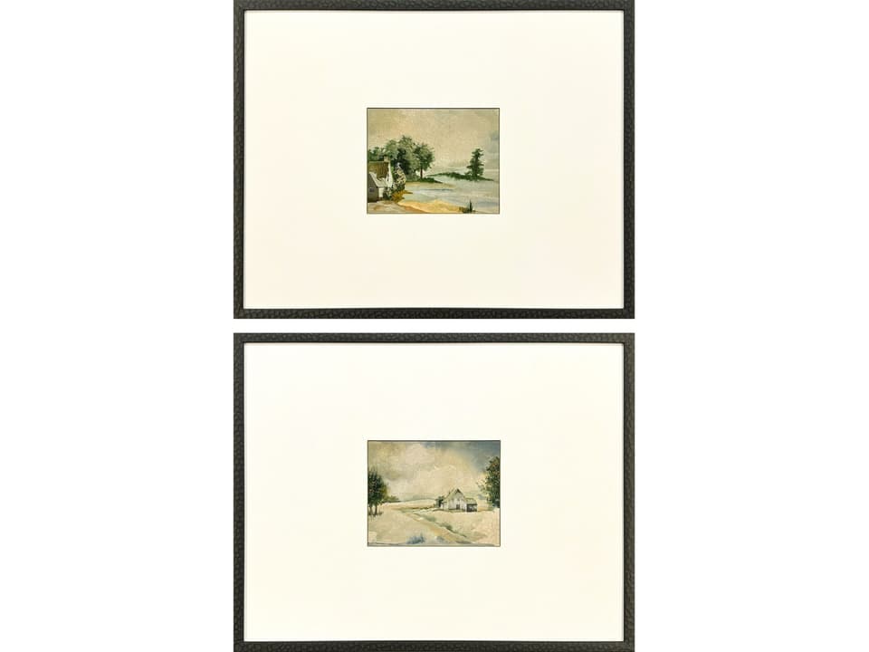 In The Meadows Framed Giclee Wall Art Set of Two with Espresso Frame