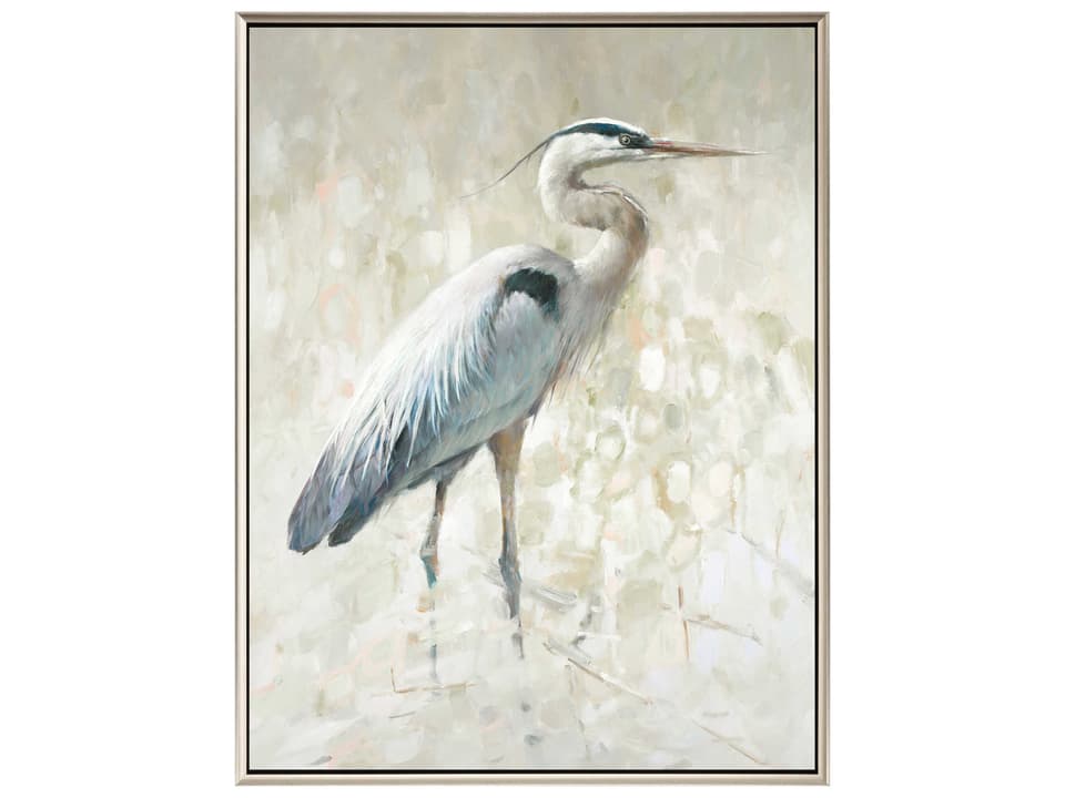 Great Blue Heron I Framed Giclee Canvas Wall Art