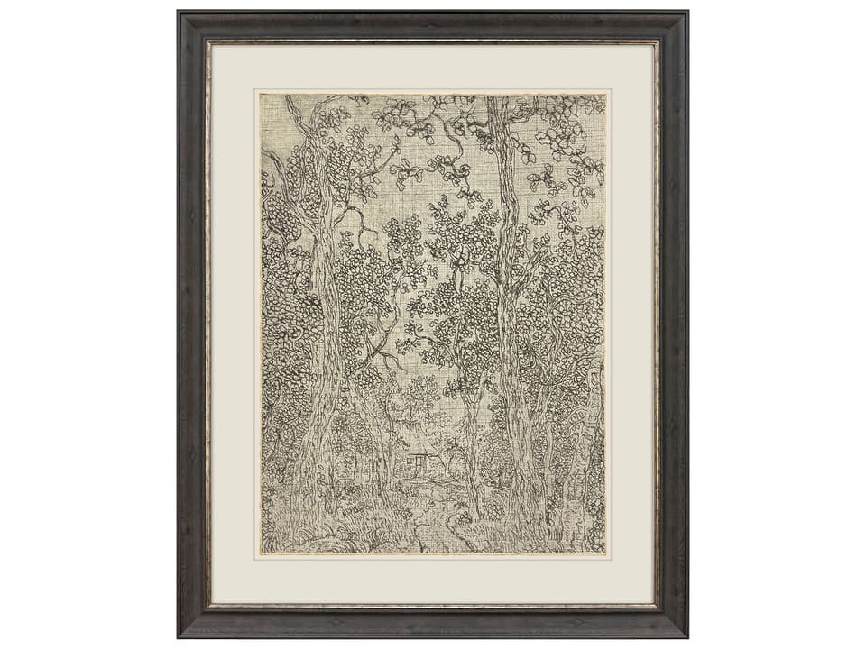 salvoサルボ作　風景画　paragon Greco Paragon Wooded Landscape Framed Wall Art — Scenic Vintage Print