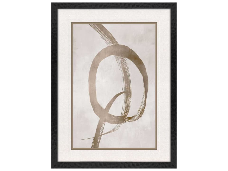 Twisting Paths Abstract Framed Wall Art with Metallic Accents