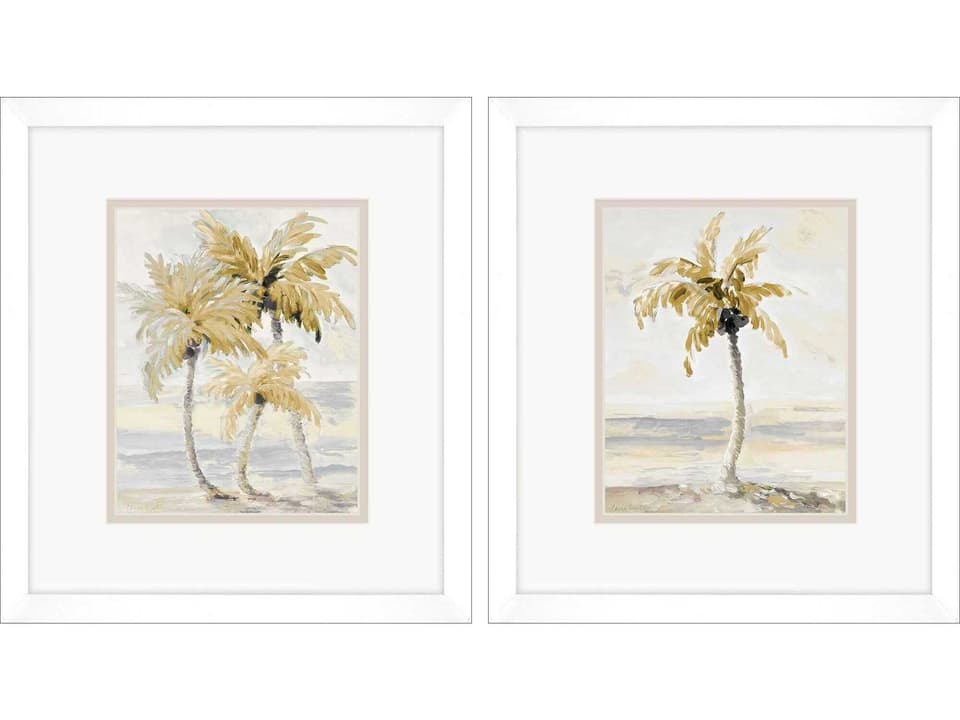 Gold Palm in Paradise Wall Art Set of 2
