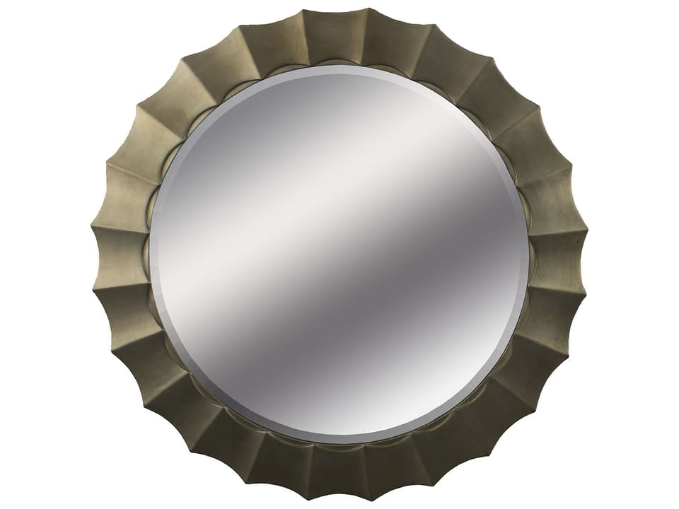 Decorative Metallic Silvered Round Wall Mirror