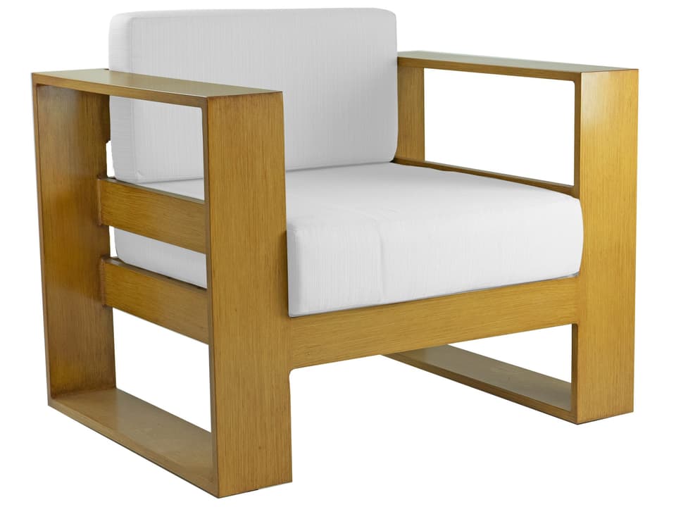 Hampton Faux Teak Aluminum Club Chair with Sunbrella Cushions