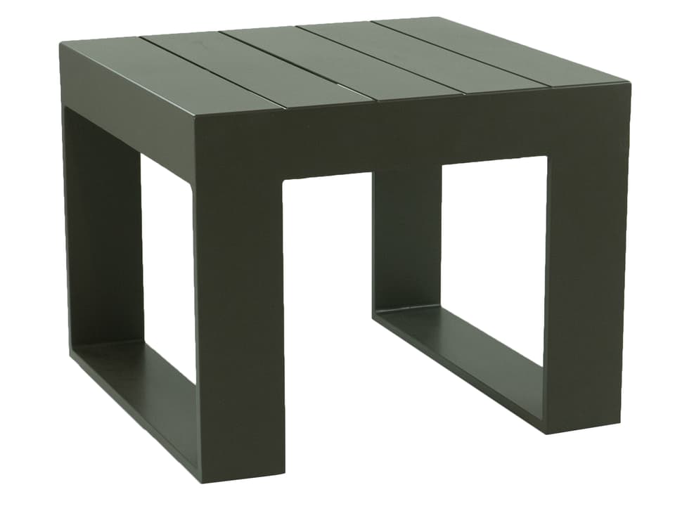 Hampton Square Aluminum End Table in Grey