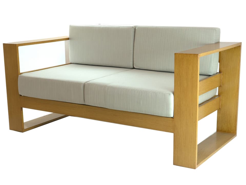 Axcess Inc Hampton Outdoor Loveseat Faux Teak Finish