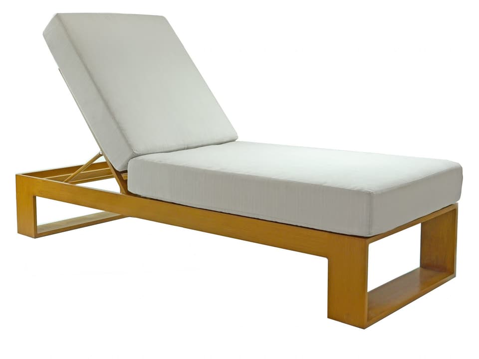 Hampton Single Chaise Faux Teak Aluminum Frame