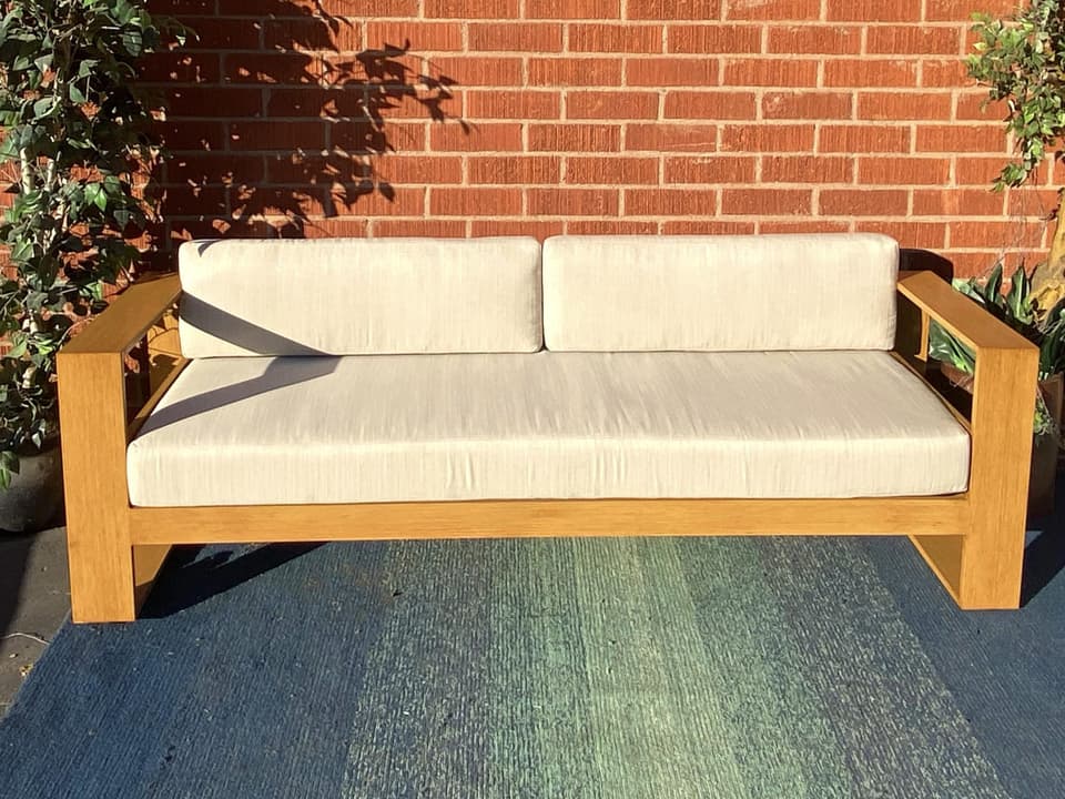 Hampton Faux Teak Outdoor Sofa