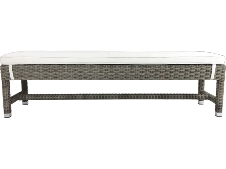 Palisades Patio Bench with Polyethylene Wicker