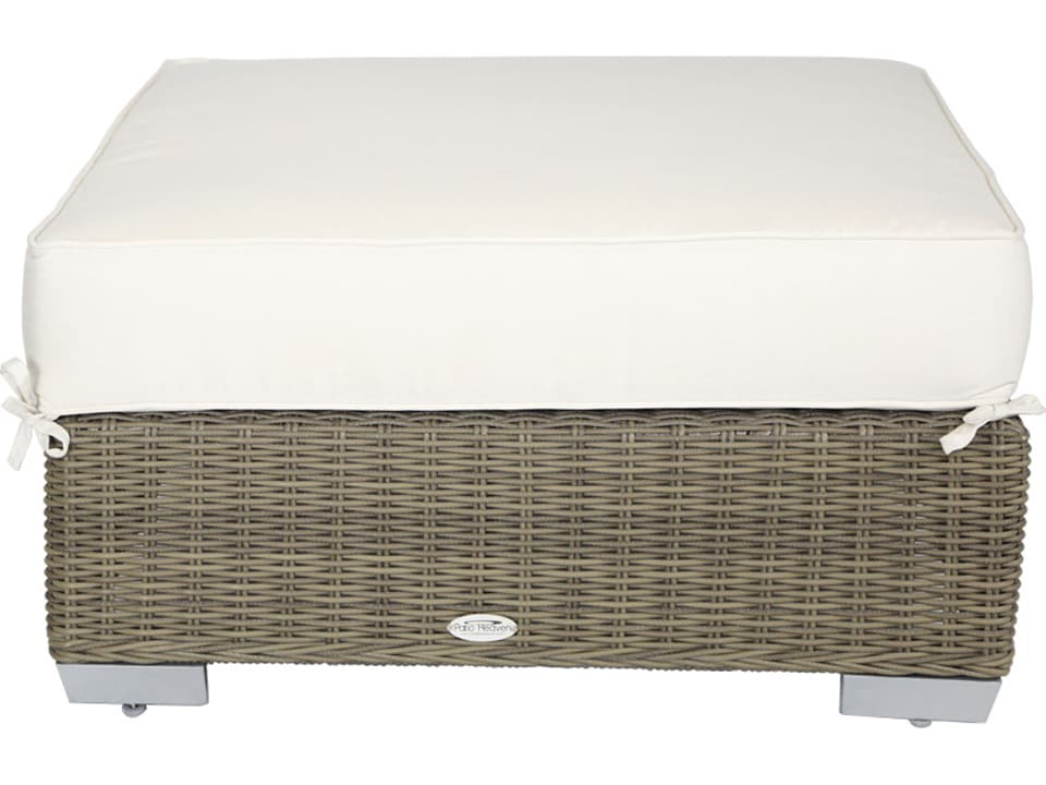 Palisades Outdoor Patio Ottoman with Sunbrella Cushion
