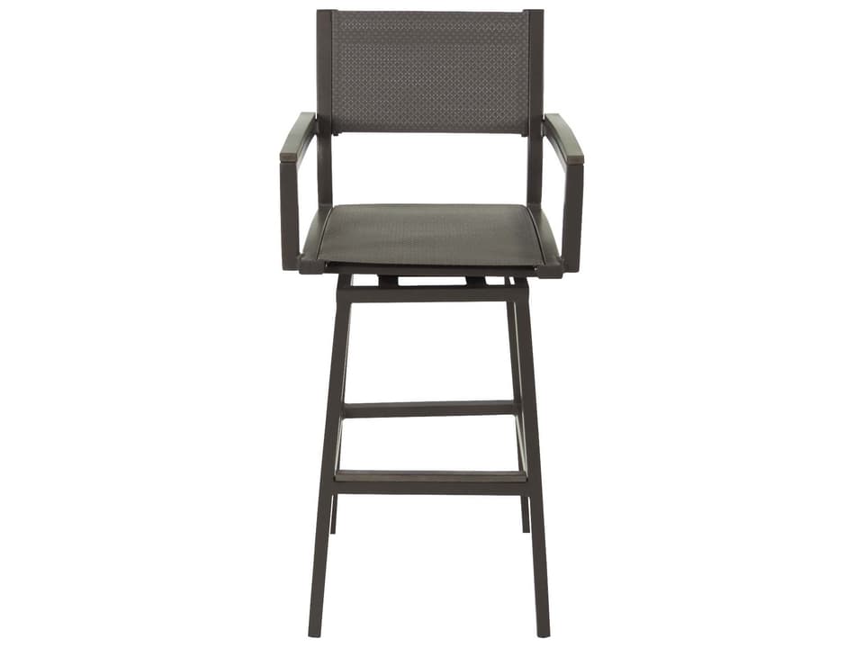 Riviera Swivel Outdoor Bar Chair in Grey