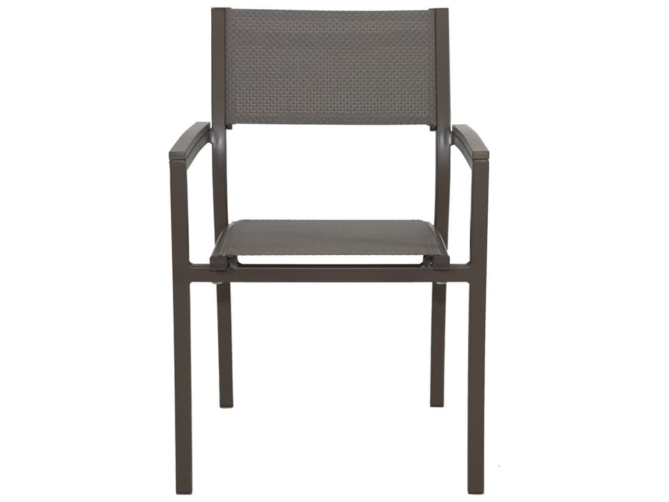 Riviera Aluminum Sling Stackable Dining Armchair