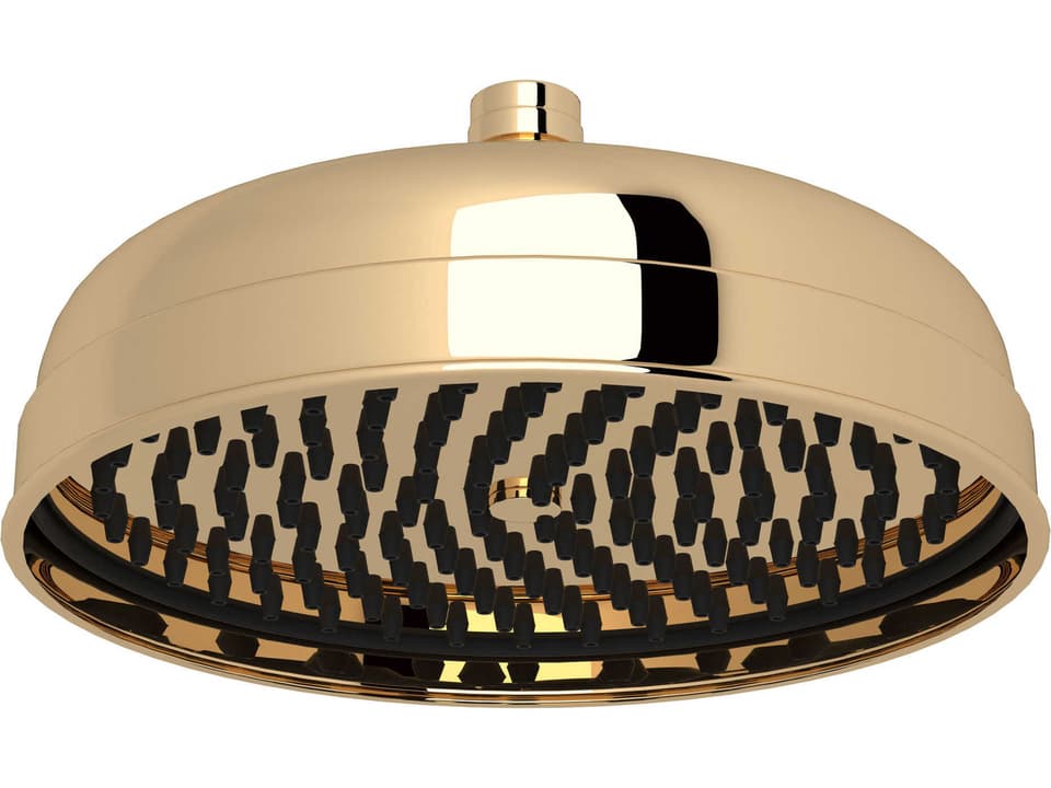 8-Inch Single Function Rain Showerhead in English Gold