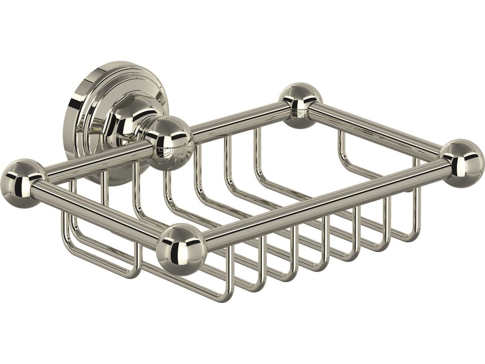 Wall Mounted Soap Basket in Polished Nickel