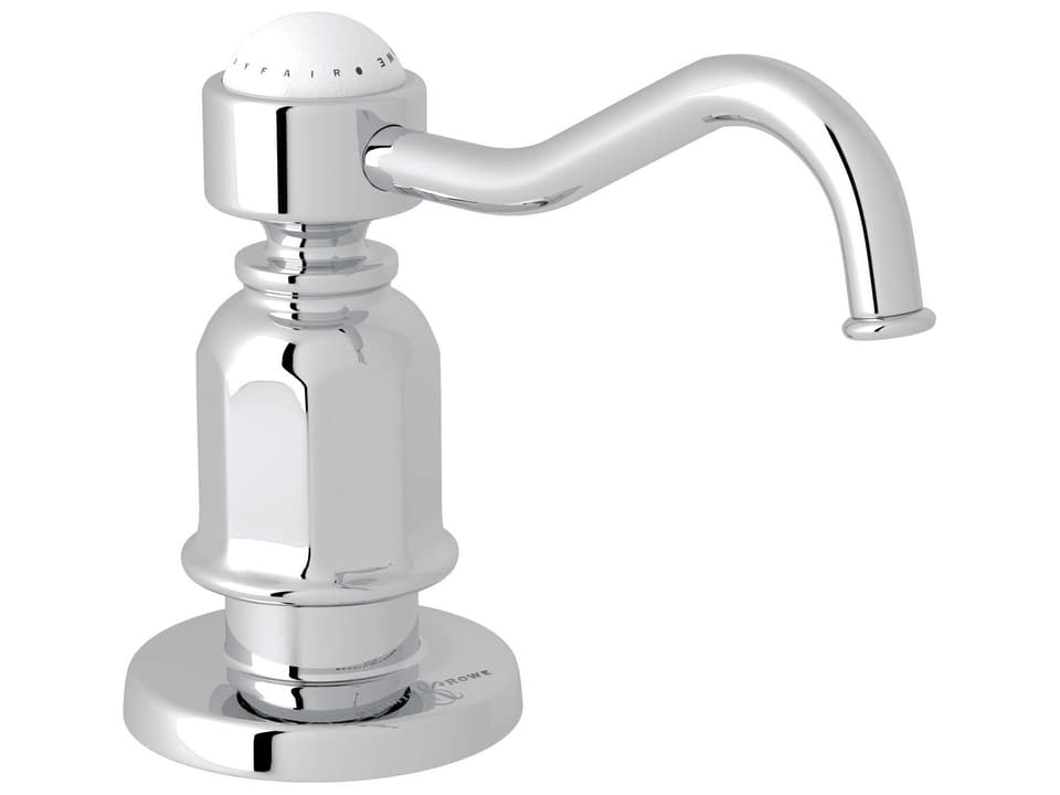 Edwardian Traditional Deck Mount Soap Dispenser Polished Chrome