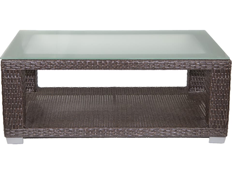 Signature Outdoor Patio Coffee Table with Glass