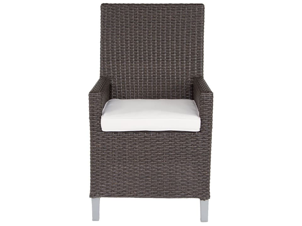 Signature Dining Arm Chair with Wicker Frame