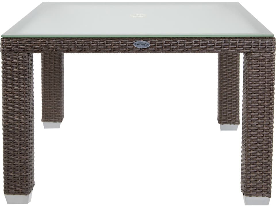 Signature Square Outdoor Dining Table with Glass Top