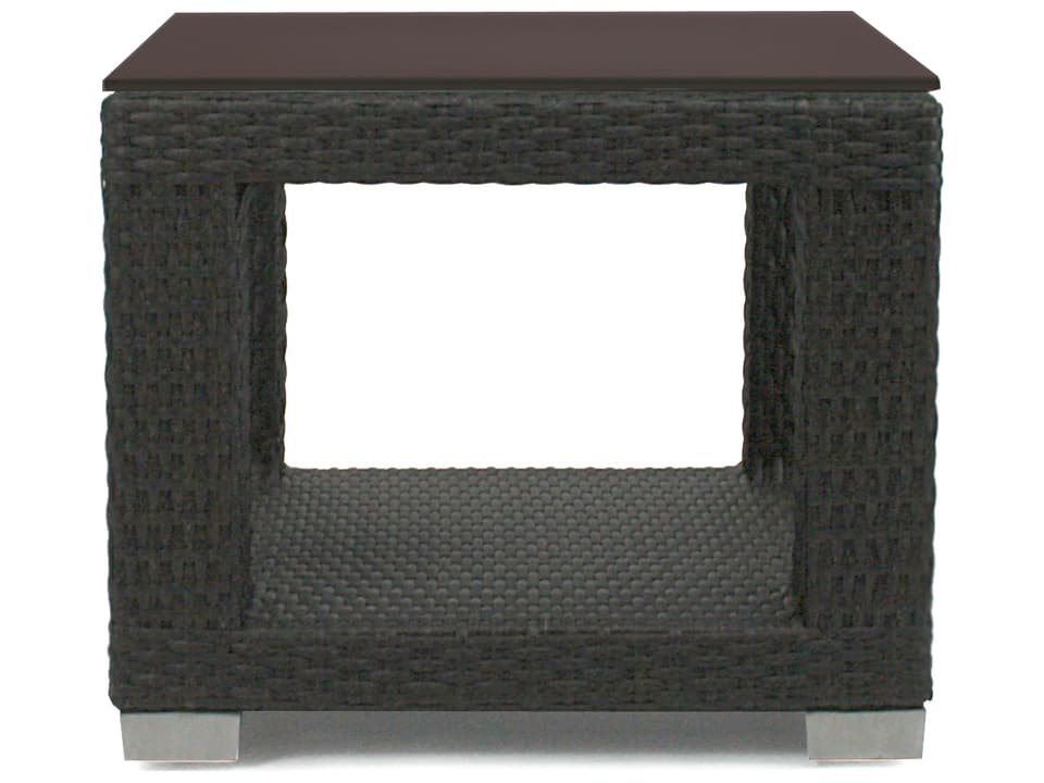 Signature Square End Table with Glass Top
