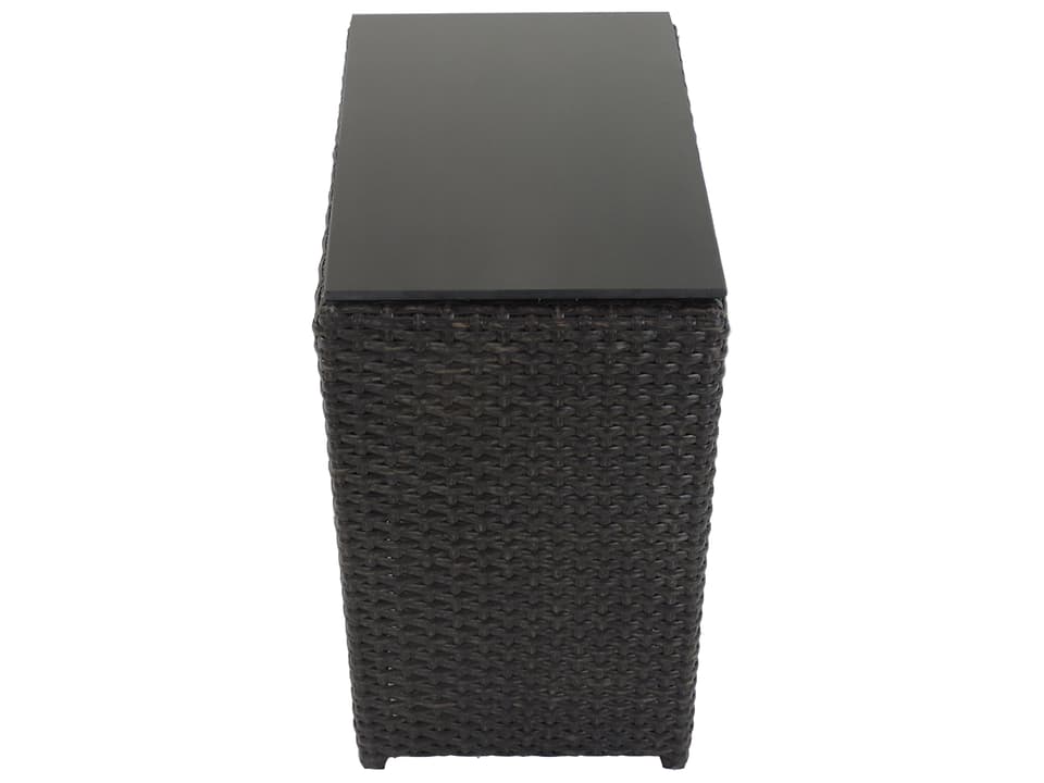 Vallejo Rectangular Wicker Patio Side Table