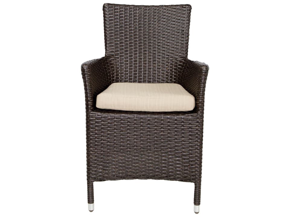 Venice Curved Wicker Dining Arm Chair