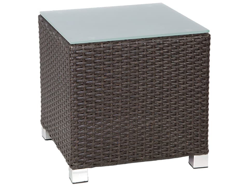 Venice Cube 23-Inch Cast Aluminum Side Table