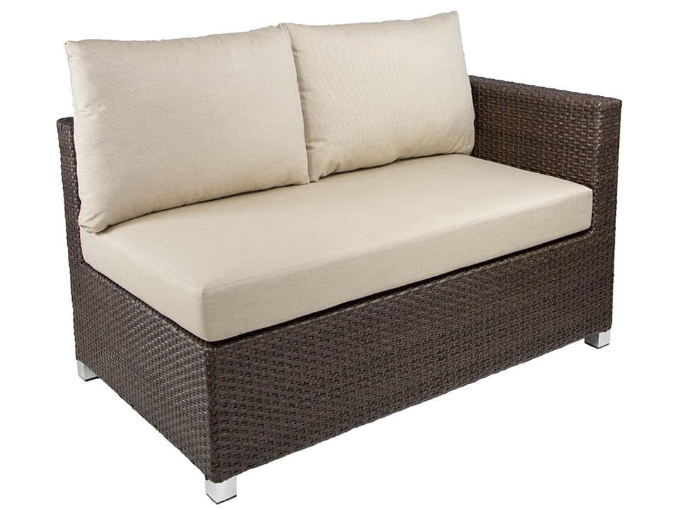 Venice Sectional Right Arm Facing Loveseat in Brown
