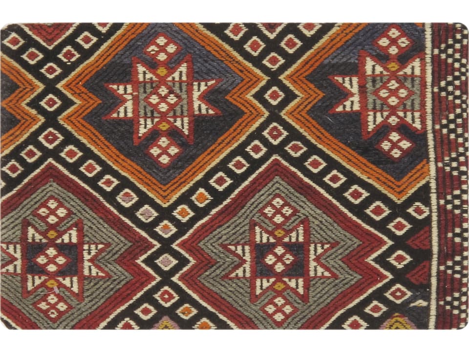 Vintage Turkish Wool Pillow Cover Multicolor