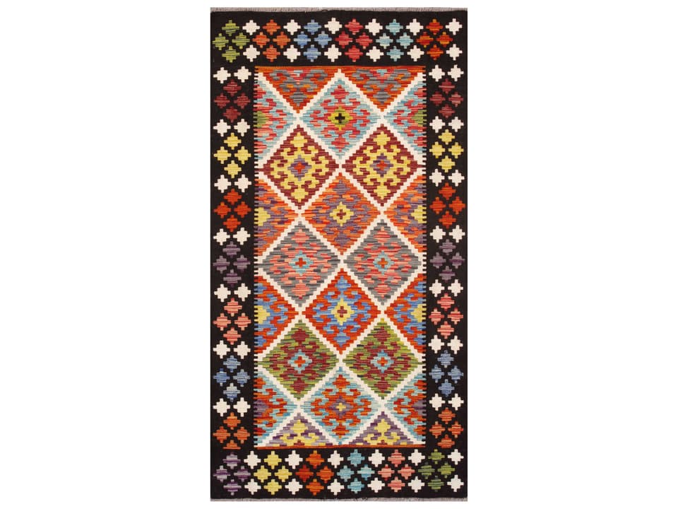 Anatolian Collection Kilim Flatweave Cotton Area Rug 4x6 Multi-Color