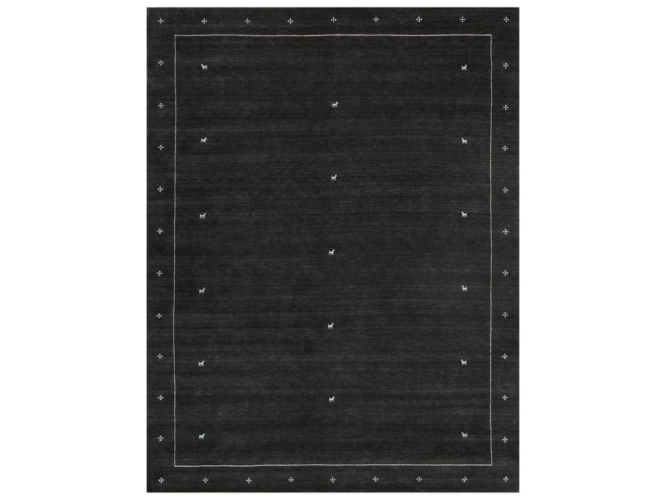 Gramercy Bordered Hand-Loomed Area Rug with Bamboo Silk and Wool