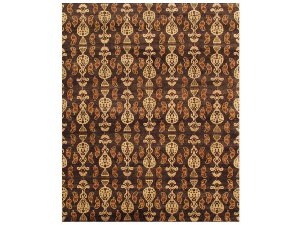 Ikat Hand-Knotted Area Rug
