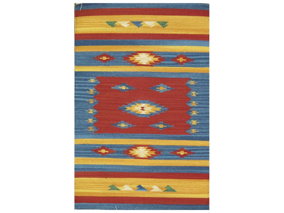 Anatolian Flatweave Cotton Southwestern Area Rug Multi-Color