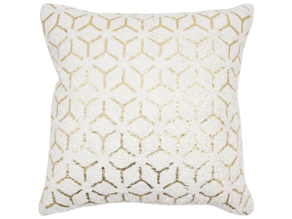 Grand Canyon Geometric Gold Foil Cotton Throw Pillow