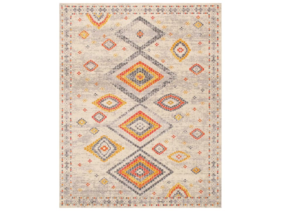 Aldora Bordered Power Loomed Runner Area Rug