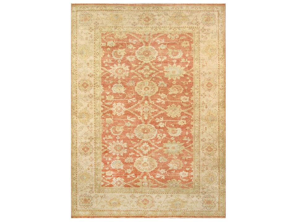 Melody Bordered Hand-Knotted Wool Area Rug