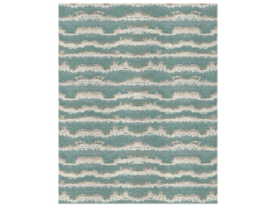 Modern Abstract Hand-Knotted Viscose Silk and Wool Area Rug