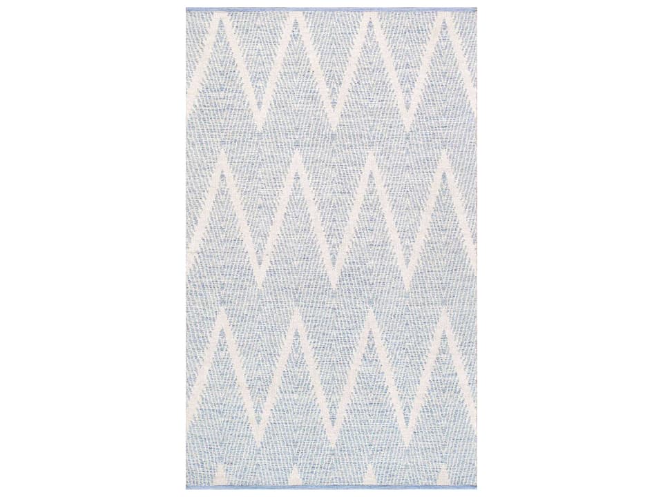 Simplicity Chevron Handwoven Cotton Runner Area Rug
