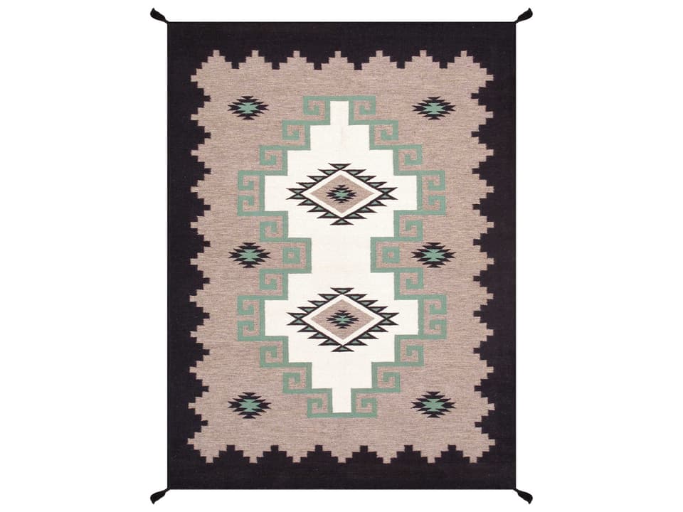 Tuscany Flatweave Southwestern Reversible Wool Area Rug 5x7