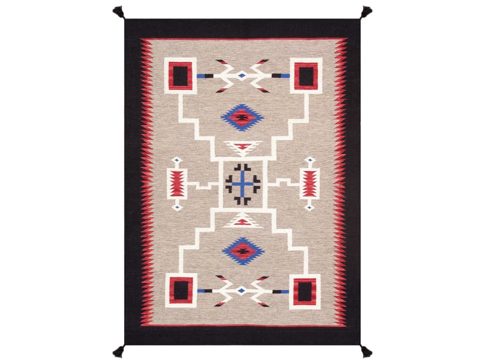 Tuscany Flatweave Southwestern Wool Area Rug 2'9" x 7'