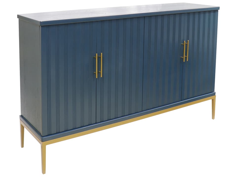 Calypso Edgar 59-Inch Sideboard with Teal and Gold Finish