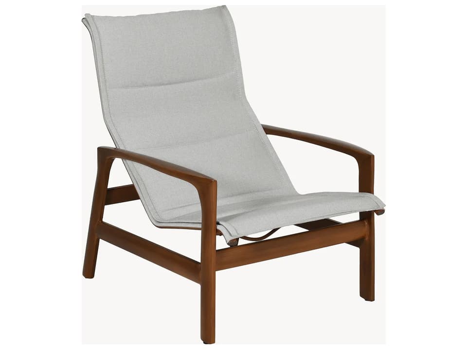 Berkeley Sling Aluminum Easy Patio Lounge Chair in Flat White