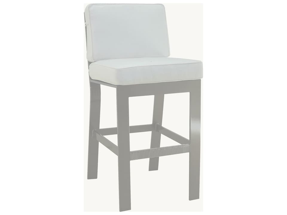 Trento Cushioned Ultra High Outdoor Bar Stool with Cast Aluminum Frame