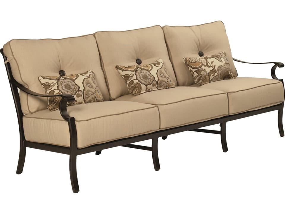Monterey High Back 3-Seat Outdoor Cushioned Sofa
